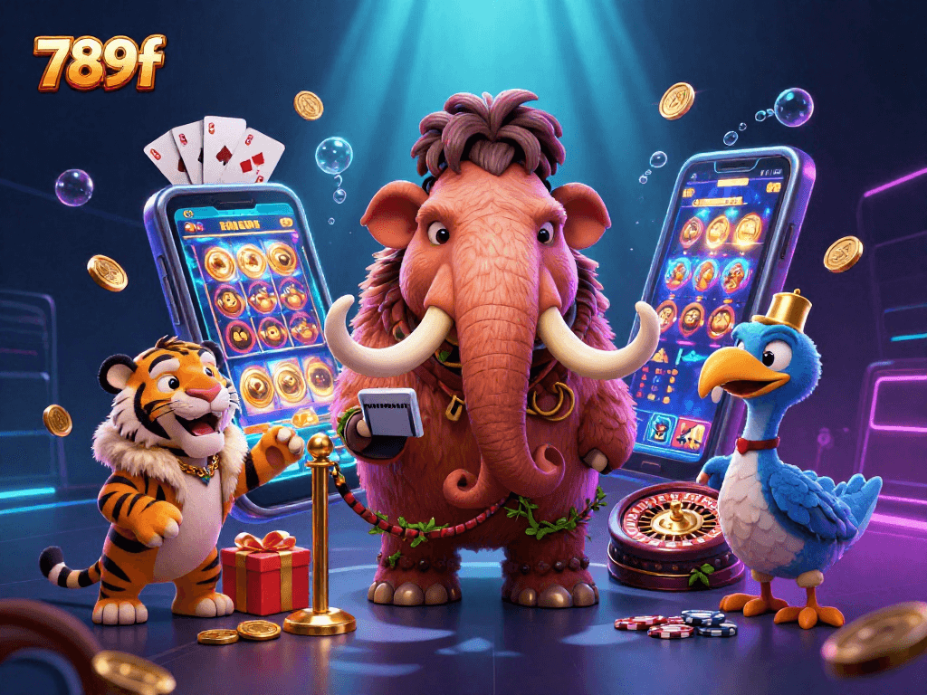Experience thrilling action at 789f with a vibrant 3D casino scene featuring iconic gambling elements.