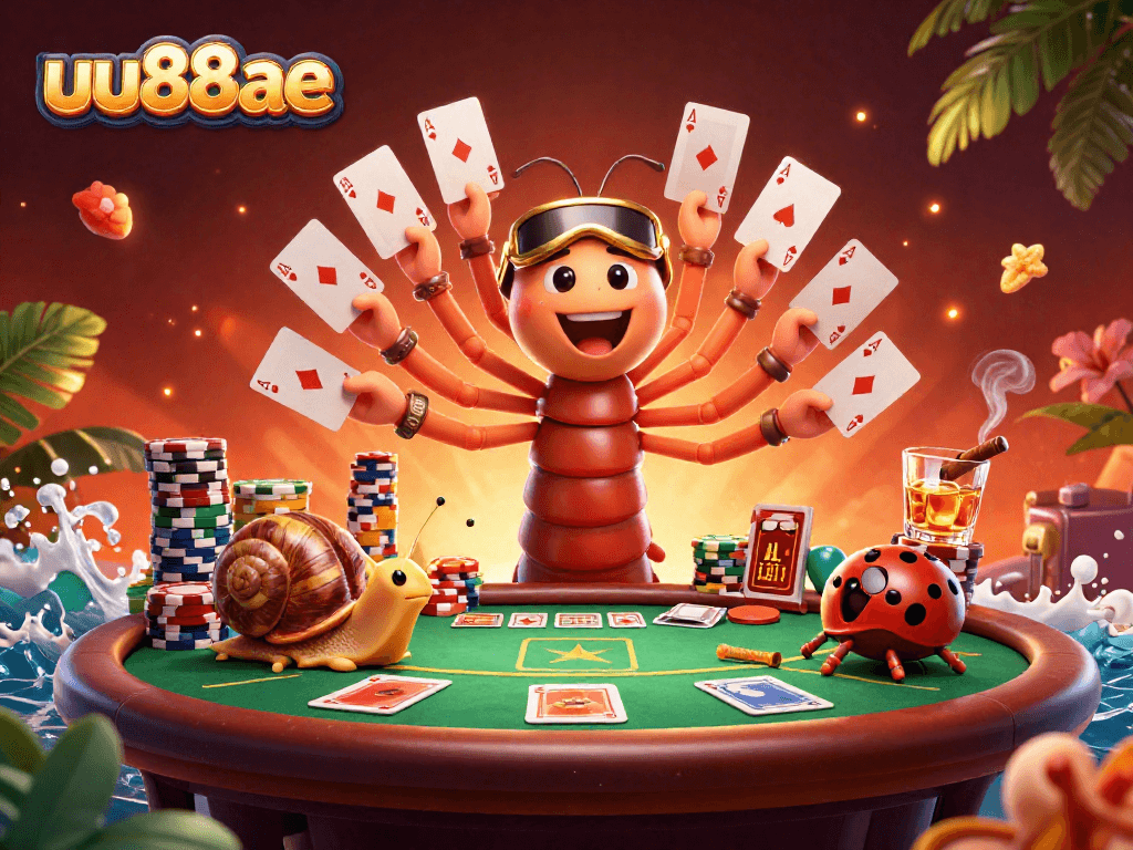 Experience the excitement of gambling at uu88ae with an engaging 3D casino scene filled with vibrant characters and rich elements.
