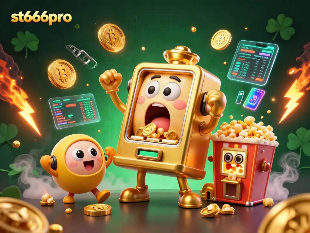 Experience winning excitement at st666pro with a playful golden slot machine hitting the jackpot!