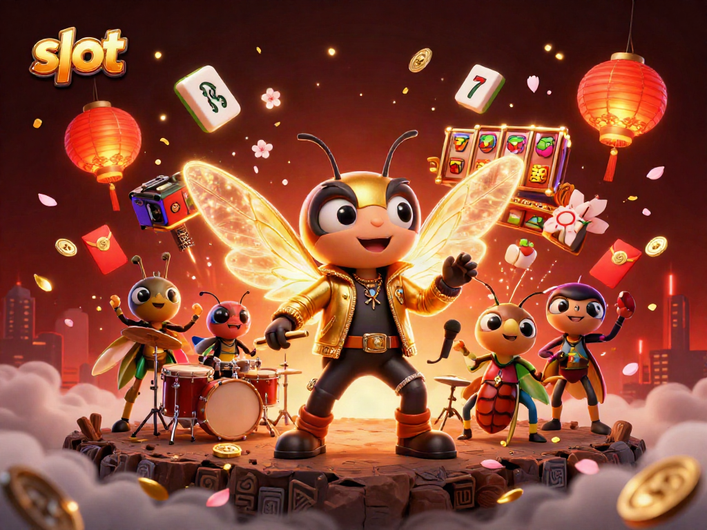 Engage with thrilling slot adventures featuring a rock star cicada and dynamic casino elements.