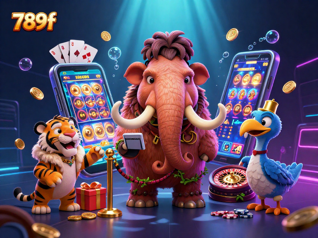 Experience thrilling action at 789f with a vibrant 3D casino scene featuring iconic gambling elements.