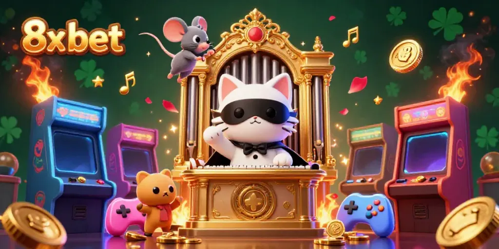 Experience the thrill of the 8x bet with a vibrant casino scene featuring exciting elements.