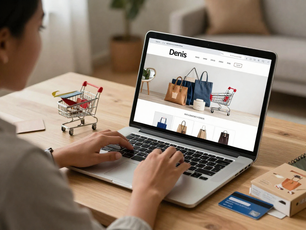 Denis e-commerce online shopping with products and best deals visible.