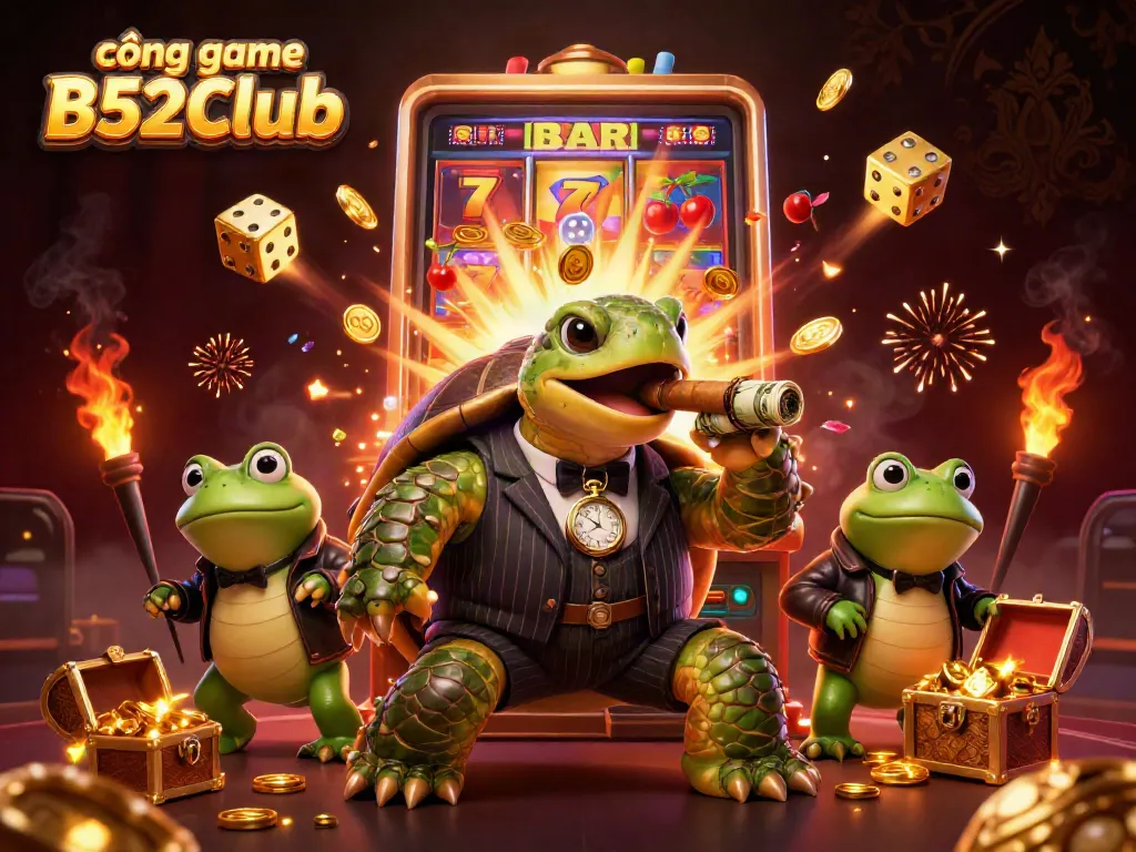 Experience thrilling gameplay at cổng game B52Club with exciting slot machines and vibrant characters