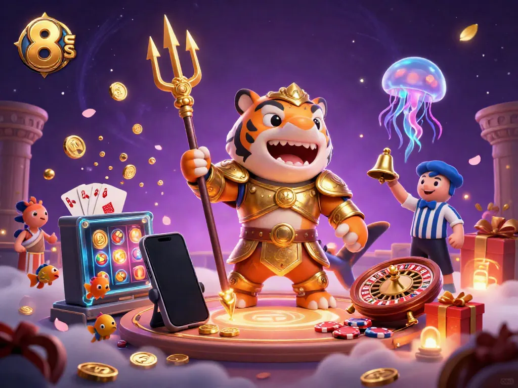 Engage in winning strategies with the 8 S tiger shark in an exciting underwater casino.