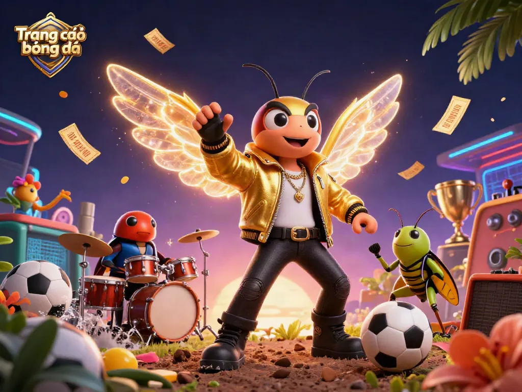 Bet on Trang cá độ bóng đá with a vibrant 3D illustration featuring dynamic sports betting elements.